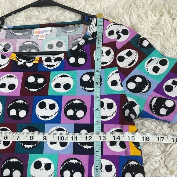 Lularoe x Disney Nightmare Before Christmas Jack Skellington Color Block Tee - Picture 9 of 10